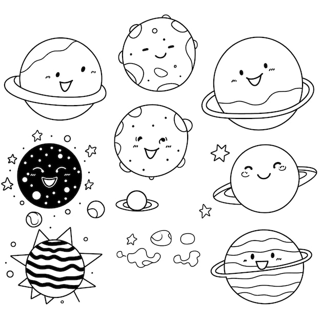 Dibujos para colorear e imprimir Planets