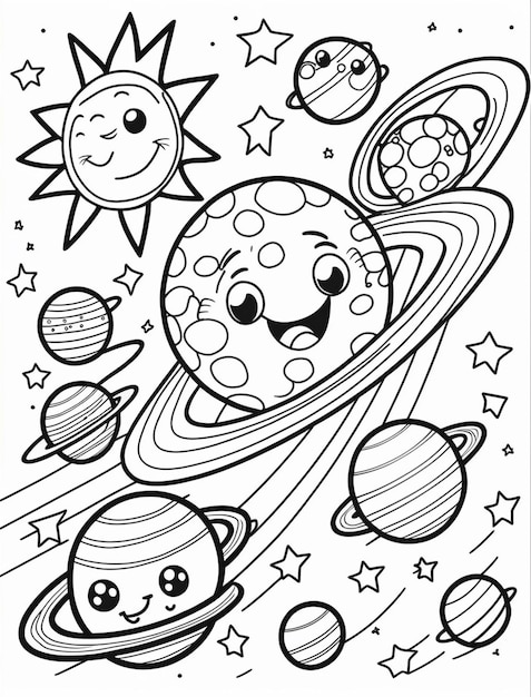 Dibujos para colorear e imprimir Planets