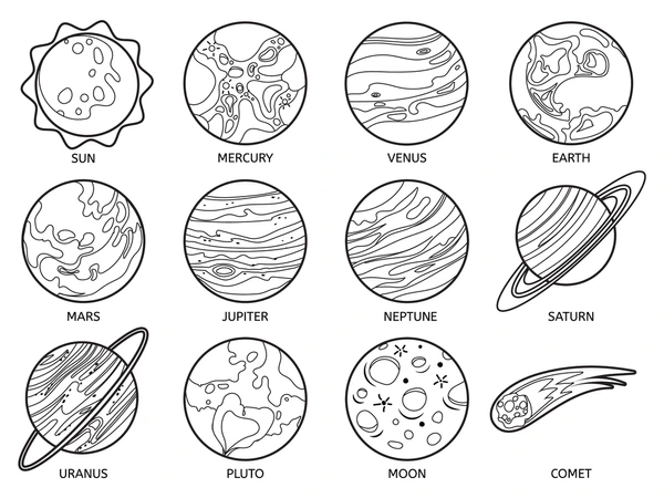 Dibujos para colorear e imprimir Planets