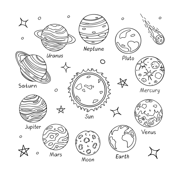 Dibujos para colorear e imprimir Planets