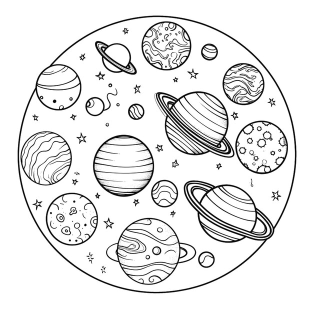 Dibujos para colorear e imprimir Planets