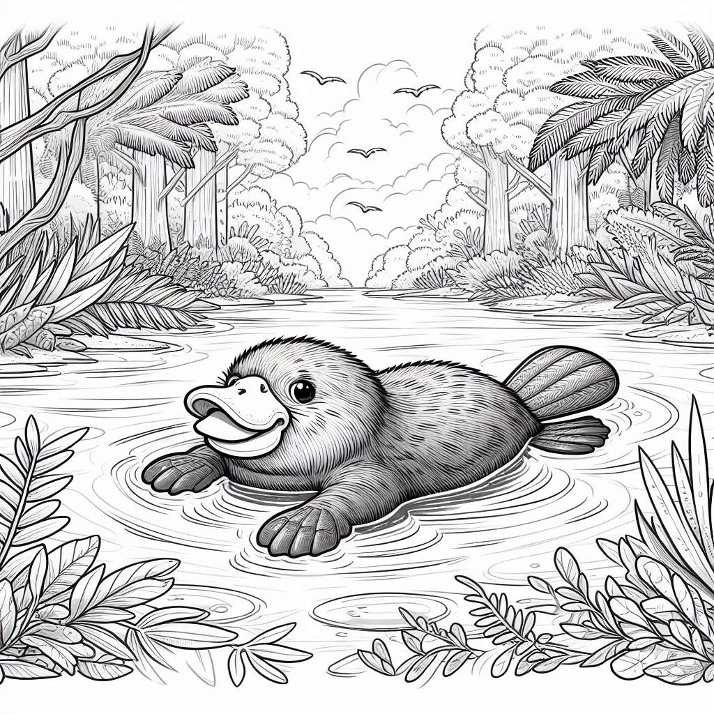 Dibujos para colorear e imprimir Platypus