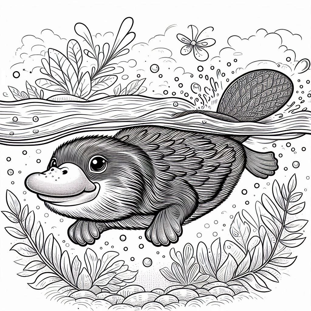 Dibujos para colorear e imprimir Platypus