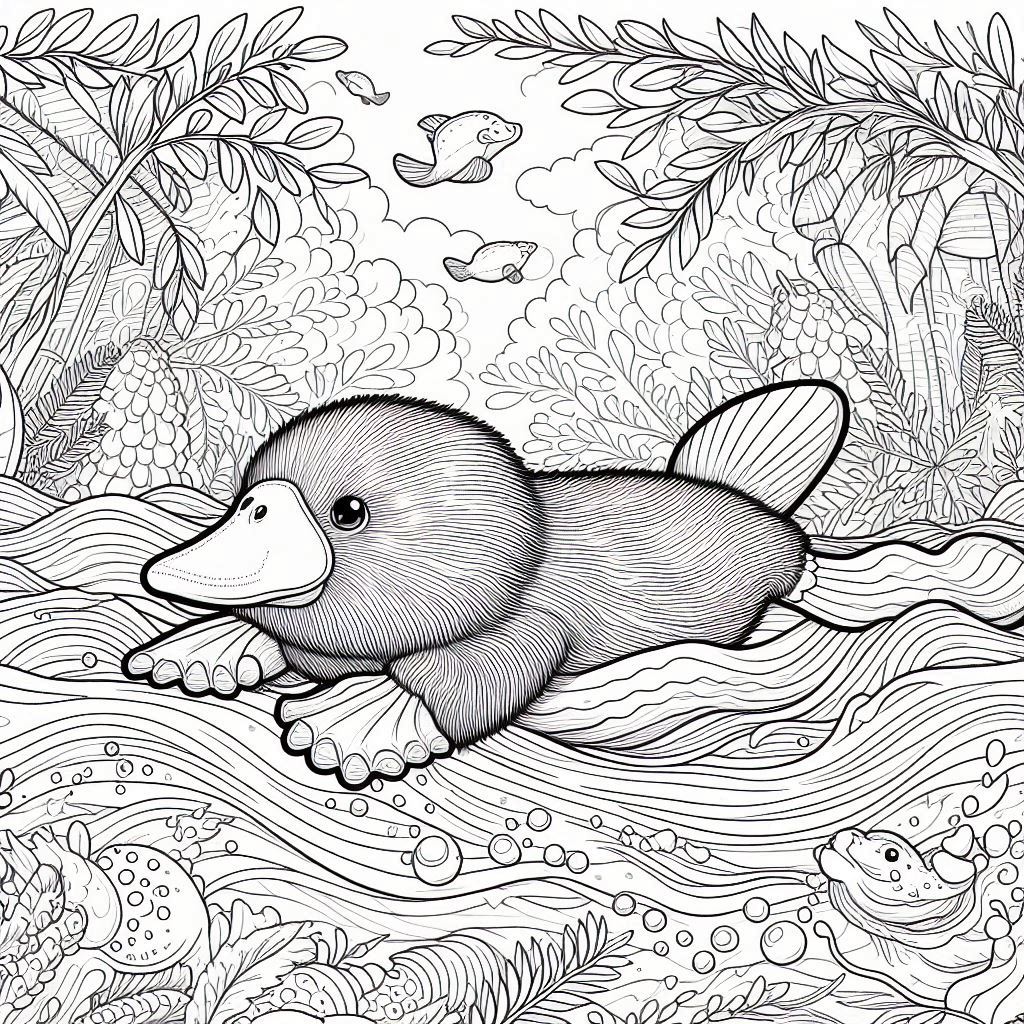 Dibujos para colorear e imprimir Platypus