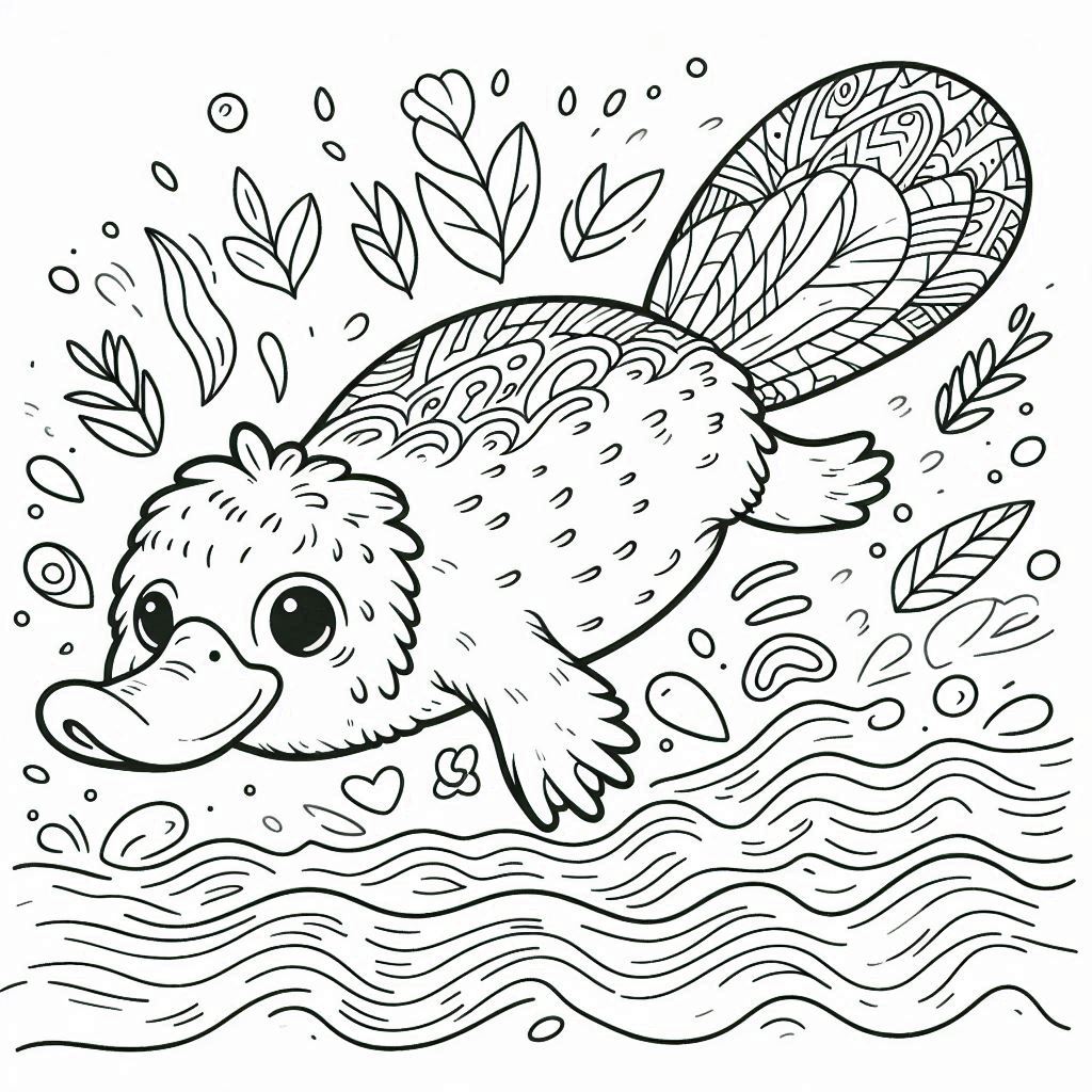 Dibujos para colorear e imprimir Platypus