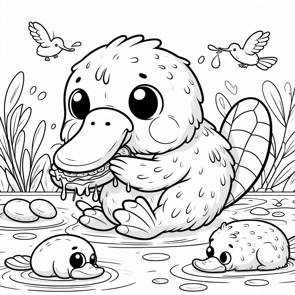 Dibujos para colorear e imprimir Platypus