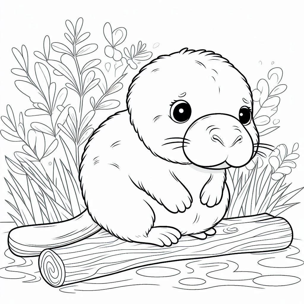 Dibujos para colorear e imprimir Platypus