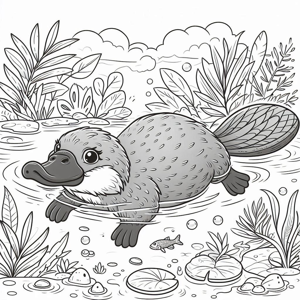 Dibujos para colorear e imprimir Platypus