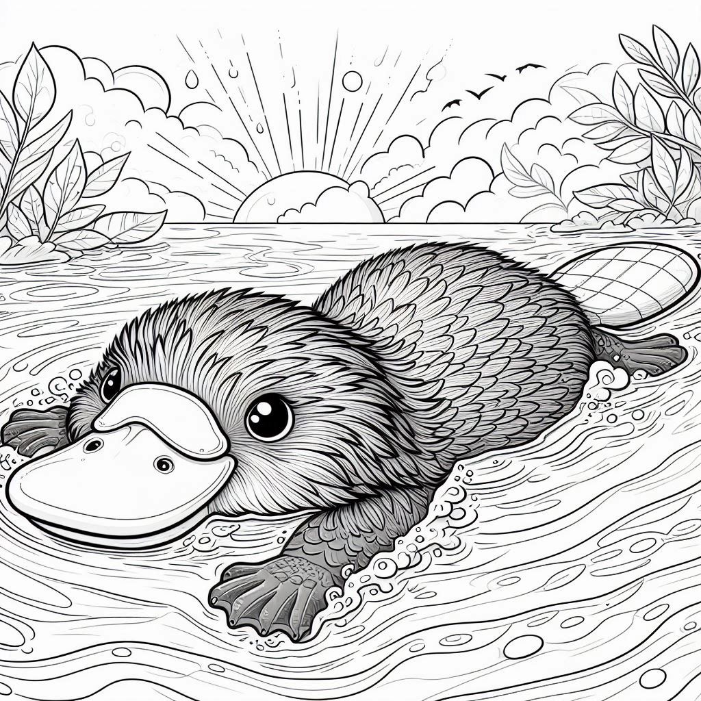 Dibujos para colorear e imprimir Platypus