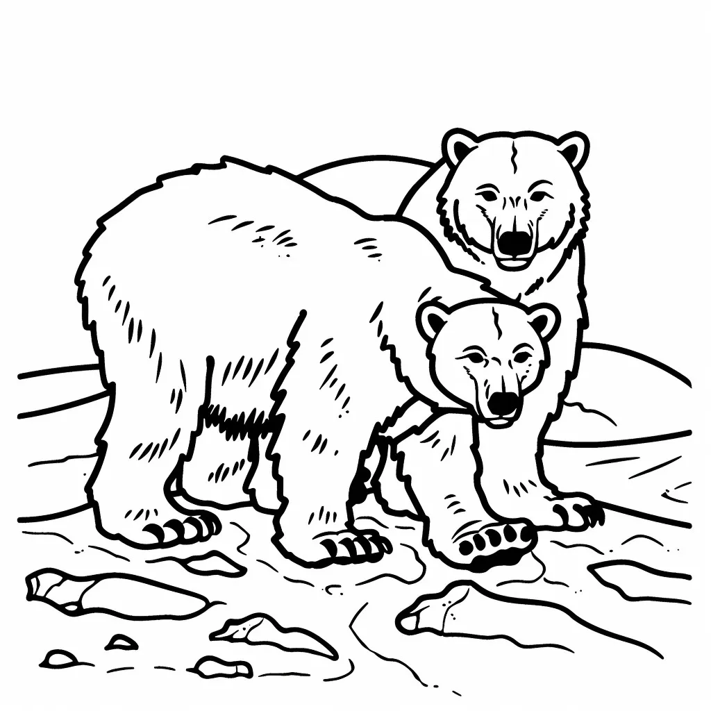 Dibujos para colorear e imprimir Polar Bears