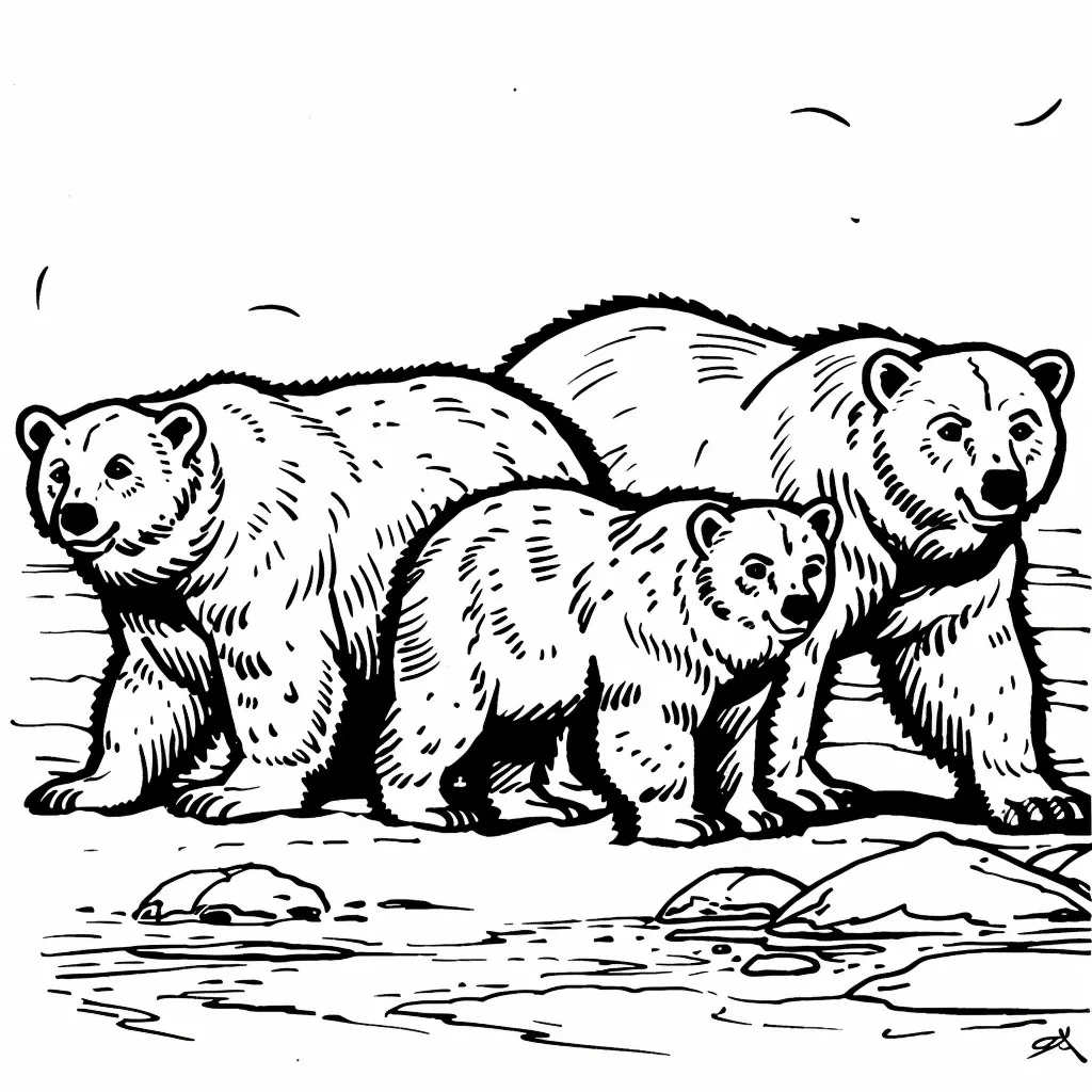 Dibujos para colorear e imprimir Polar Bears