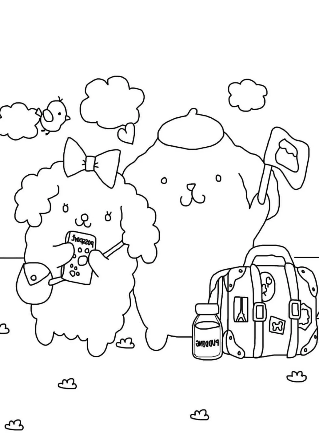 Dibujos para colorear e imprimir Pompompurin