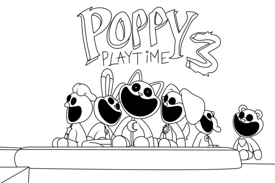 Dibujos para colorear e imprimir Poppy Playtime Chapter Three