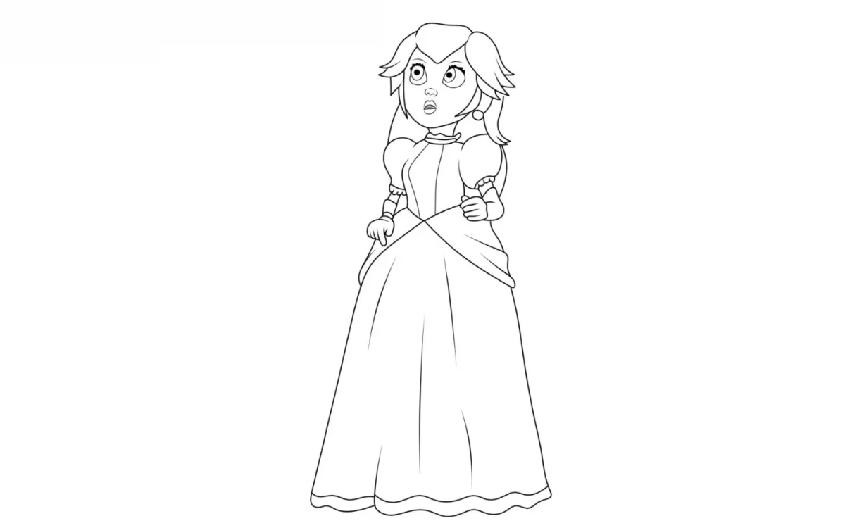 Dibujos para colorear e imprimir Princess Peach