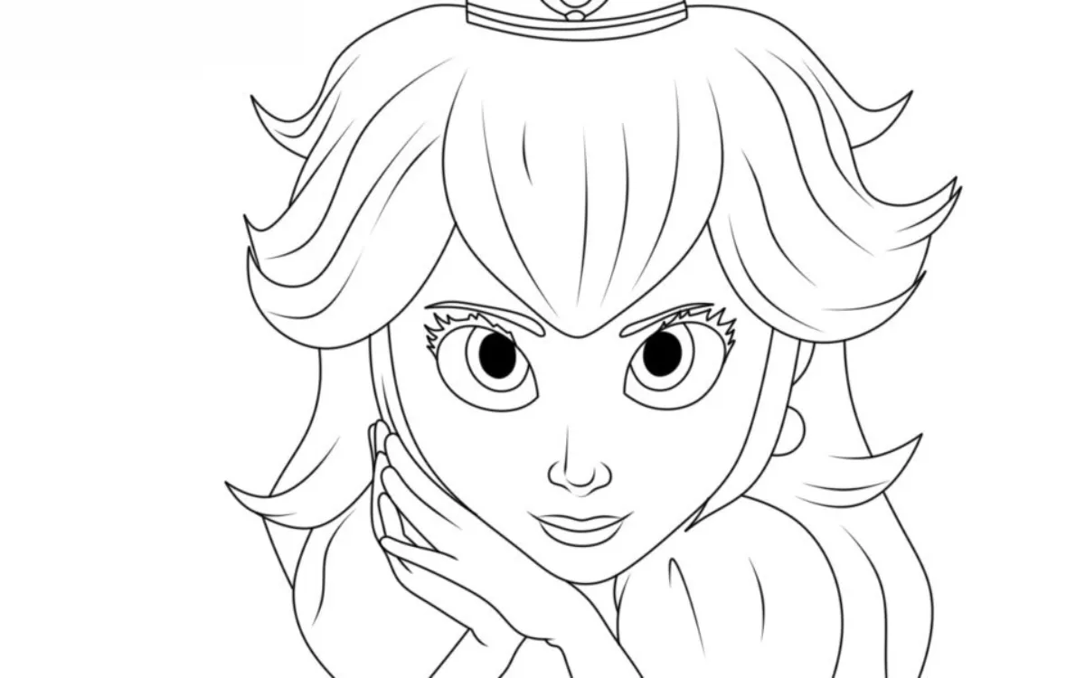 Dibujos para colorear e imprimir Princess Peach