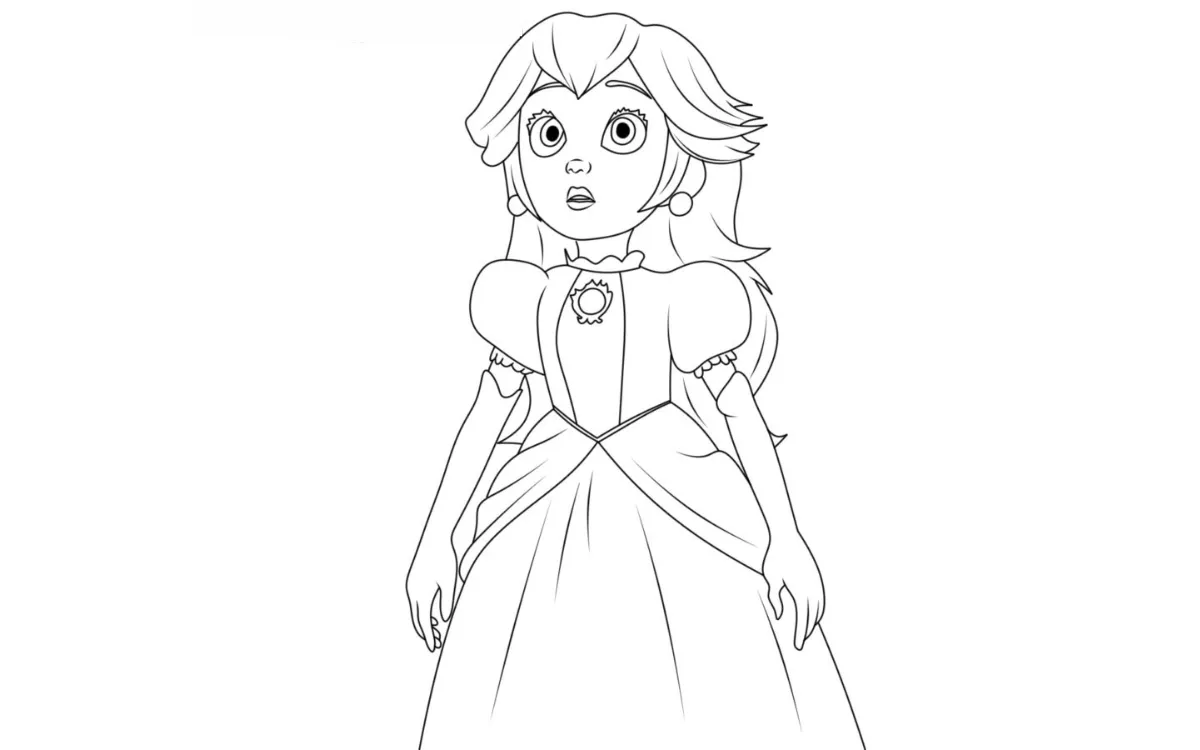 Dibujos para colorear e imprimir Princess Peach