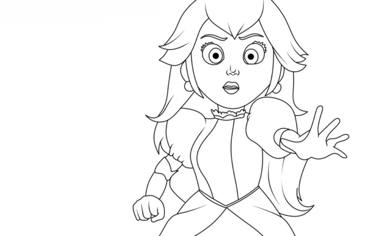 Dibujos para colorear e imprimir Princess Peach