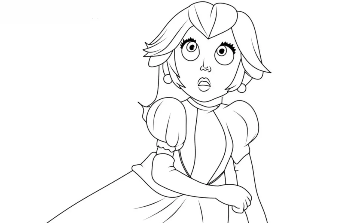 Dibujos para colorear e imprimir Princess Peach