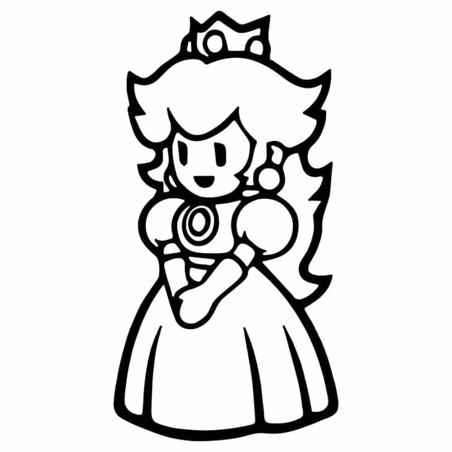 Dibujos para colorear e imprimir Princess Peach