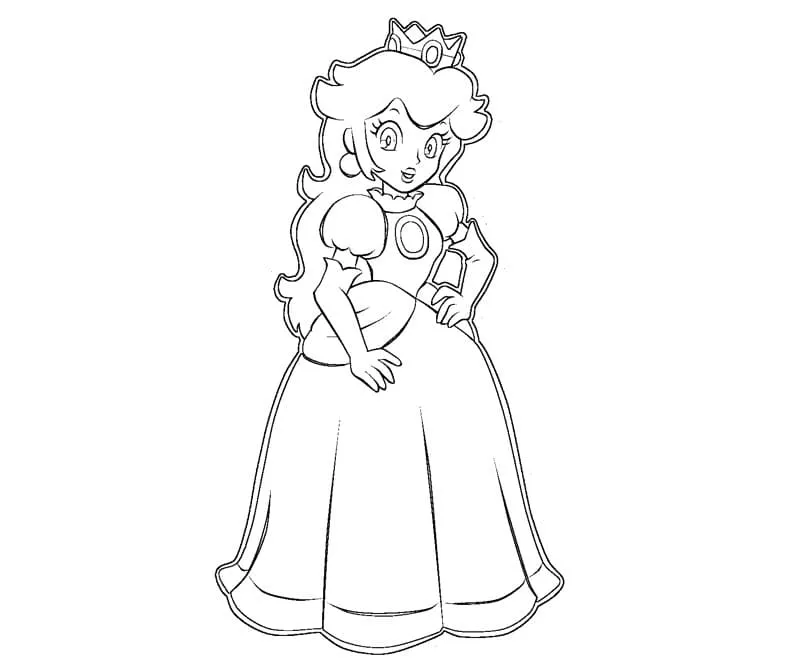 Dibujos para colorear e imprimir Princess Peach