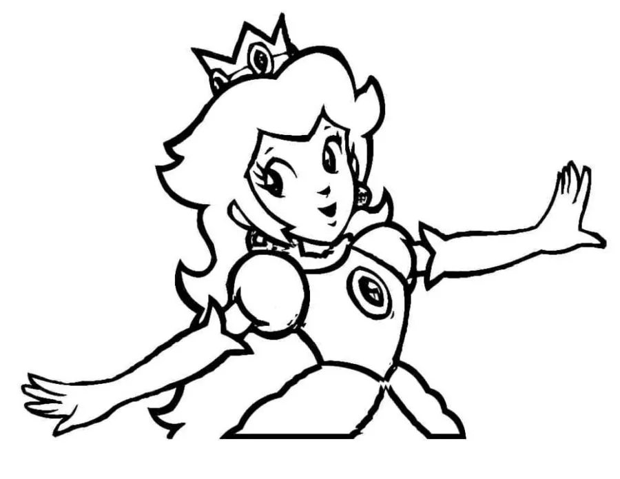 Dibujos para colorear e imprimir Princess Peach