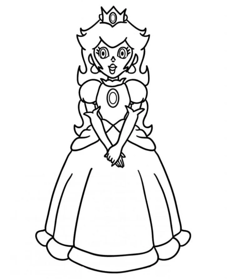 Dibujos para colorear e imprimir Princess Peach