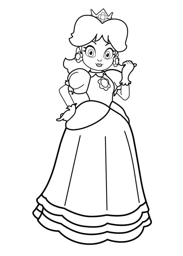 Dibujos para colorear e imprimir Princess Peach