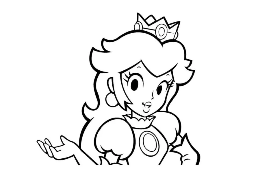 Dibujos para colorear e imprimir Princess Peach