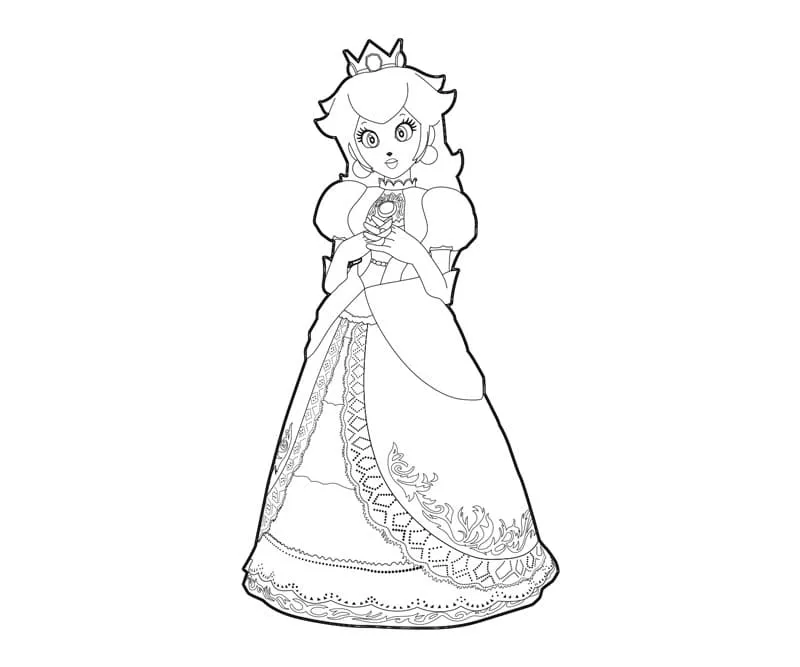 Dibujos para colorear e imprimir Princess Peach