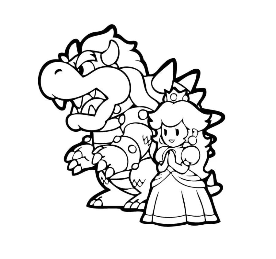 Dibujos para colorear e imprimir Princess Peach