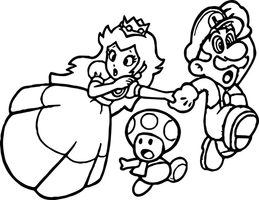 Dibujos para colorear e imprimir Princess Peach