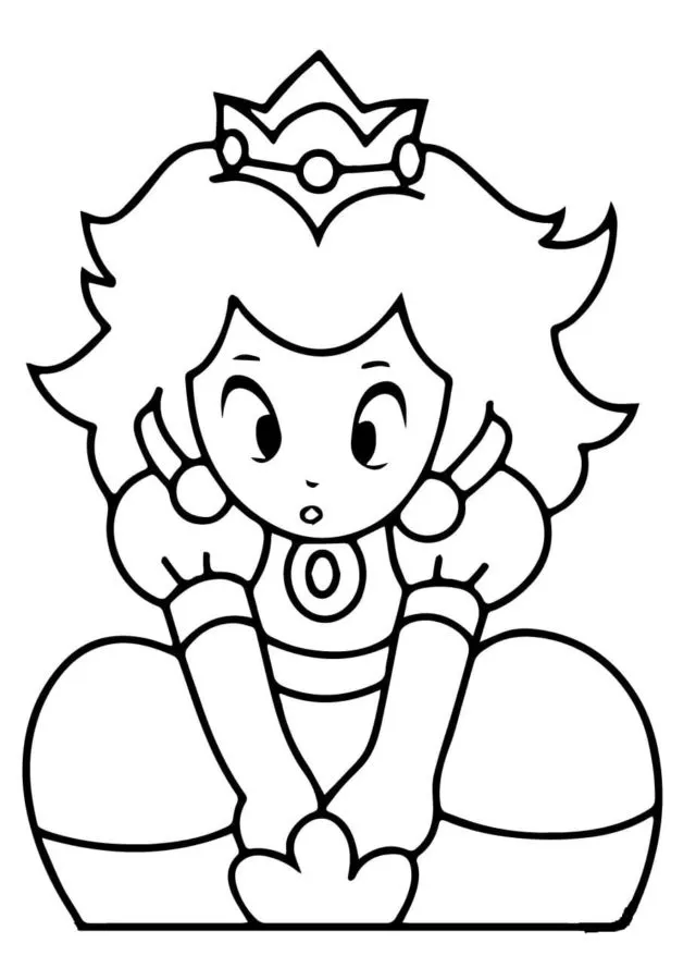 Dibujos para colorear e imprimir Princess Peach