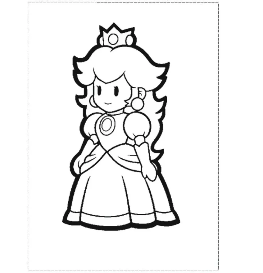 Dibujos para colorear e imprimir Princess Peach