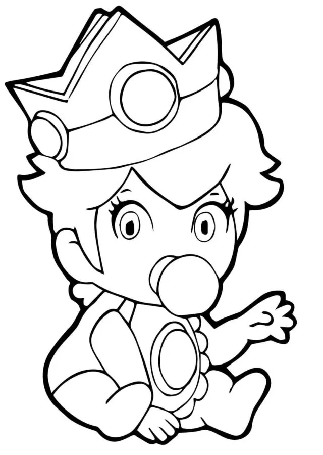 Dibujos para colorear e imprimir Princess Peach