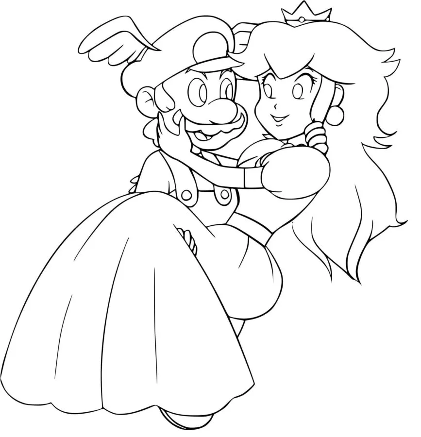 Dibujos para colorear e imprimir Princess Peach