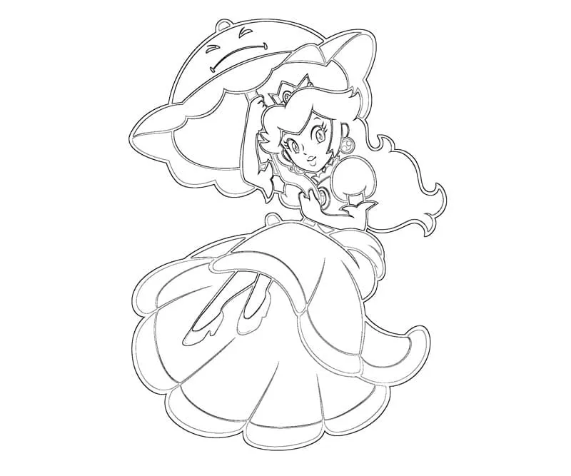 Dibujos para colorear e imprimir Princess Peach