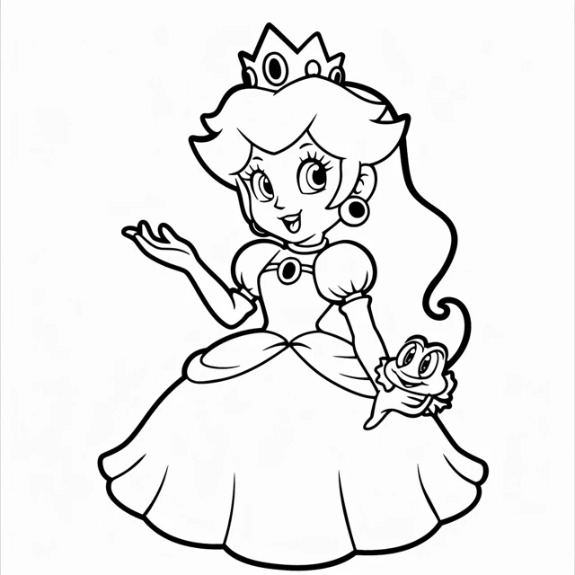 Dibujos para colorear e imprimir Princess Peach