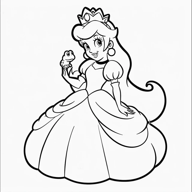 Dibujos para colorear e imprimir Princess Peach