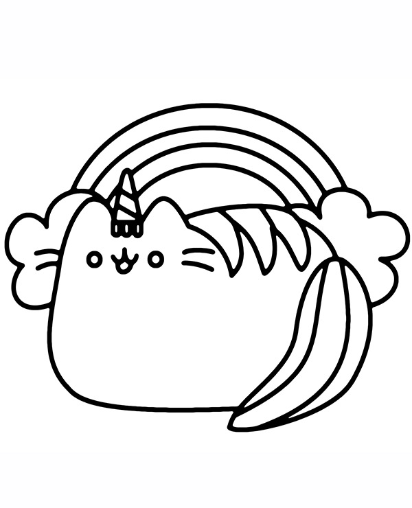 Pusheen coloring pages 2