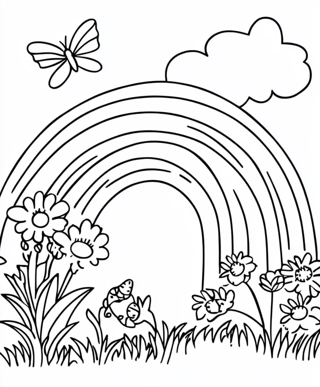 Rainbow coloring pages 11