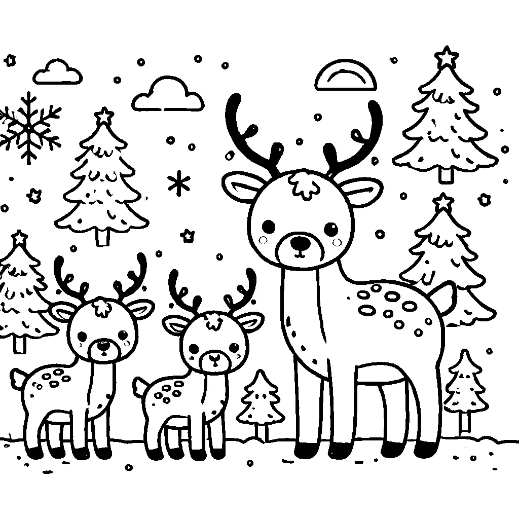 Dibujos para colorear e imprimir Reindeer