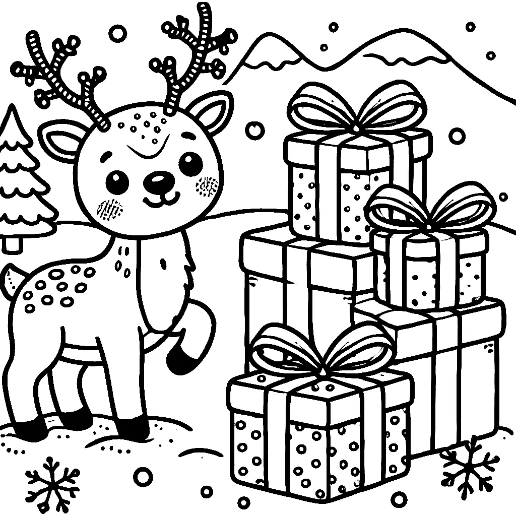 Dibujos para colorear e imprimir Reindeer