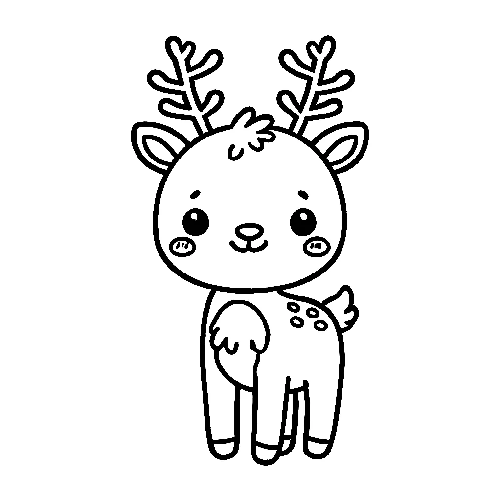 Reindeer coloring pages 14