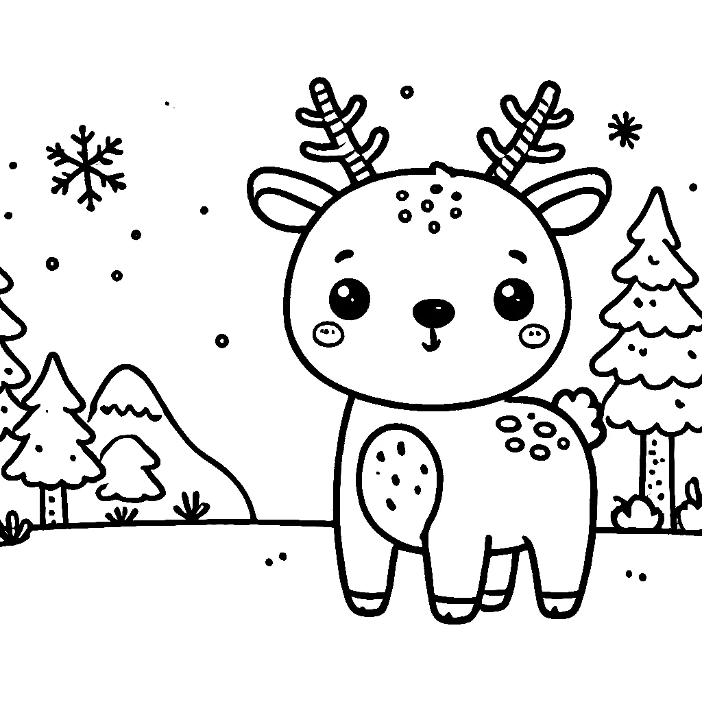 Dibujos para colorear e imprimir Reindeer