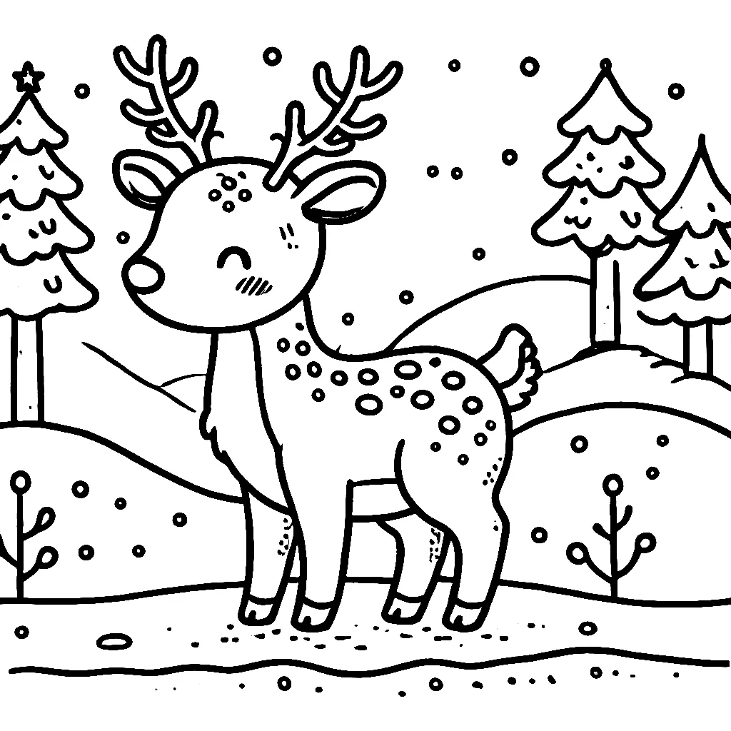 Dibujos para colorear e imprimir Reindeer