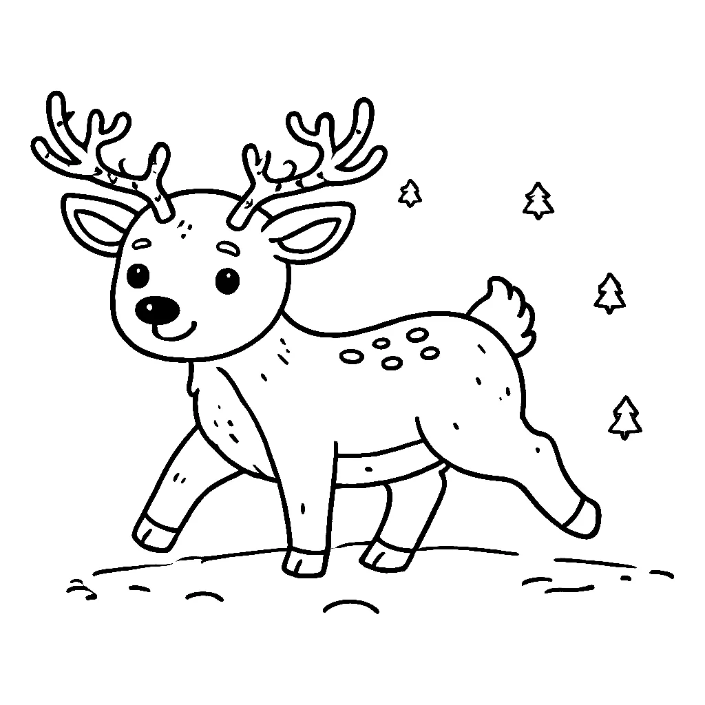 Dibujos para colorear e imprimir Reindeer