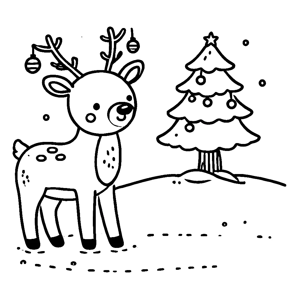 Dibujos para colorear e imprimir Reindeer