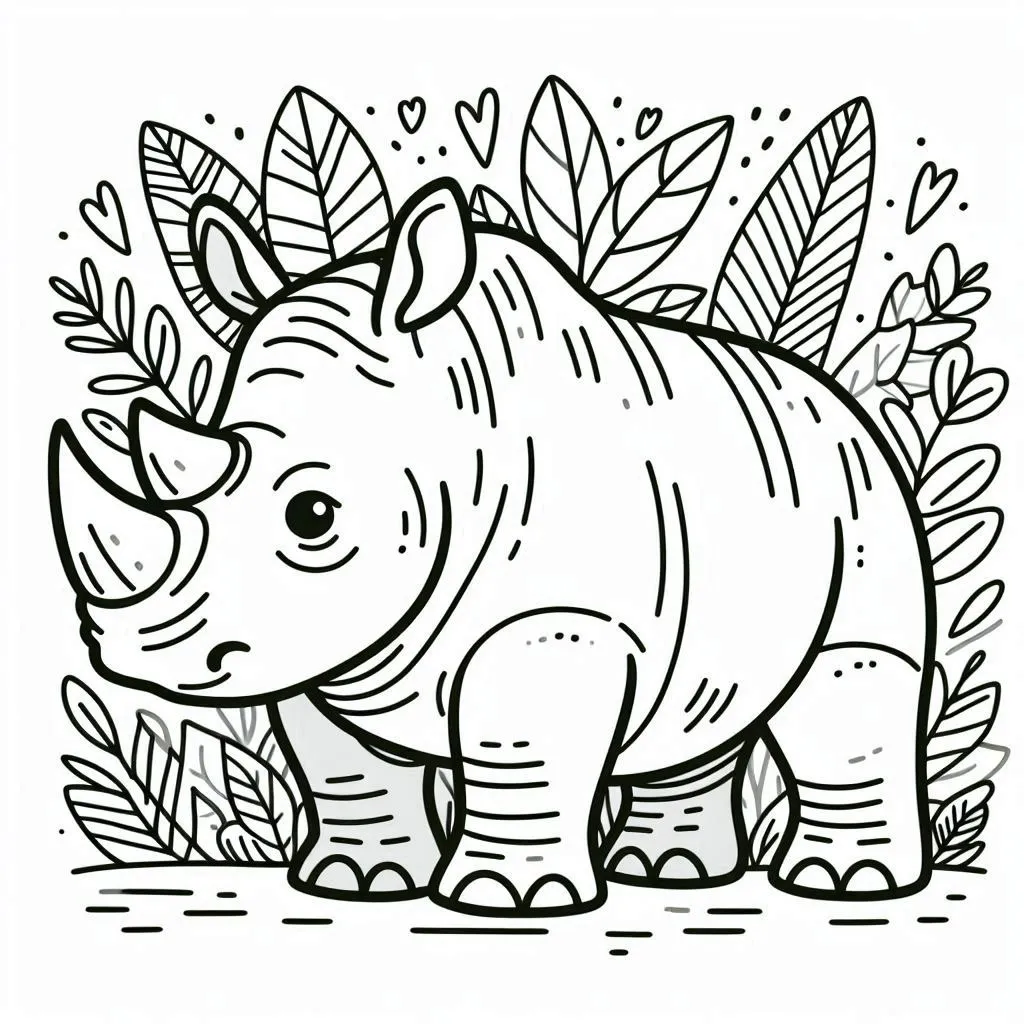 Dibujos para colorear e imprimir Rhinoceros