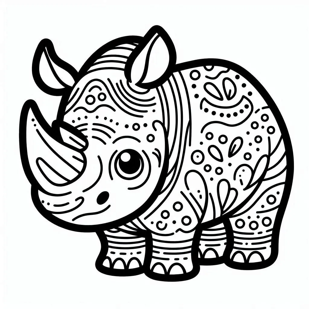 Dibujos para colorear e imprimir Rhinoceros