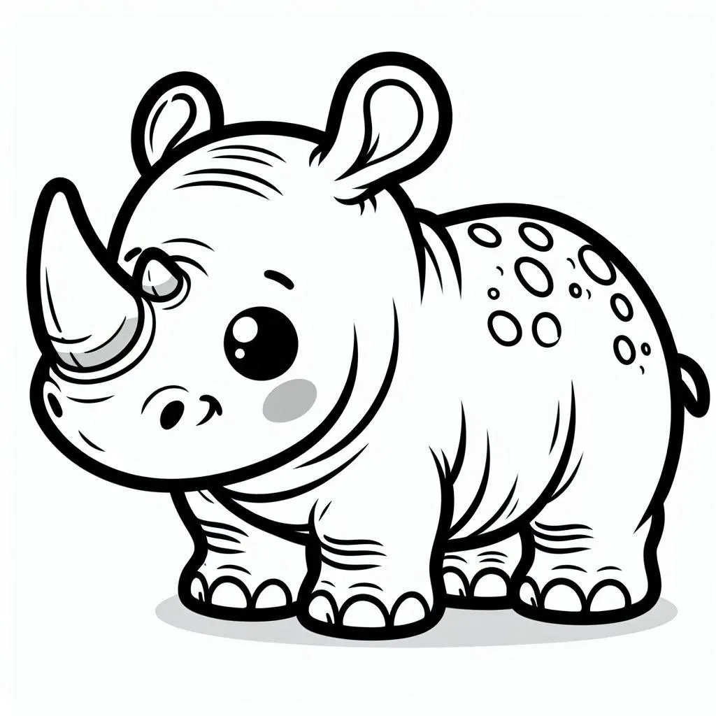 Dibujos para colorear e imprimir Rhinoceros